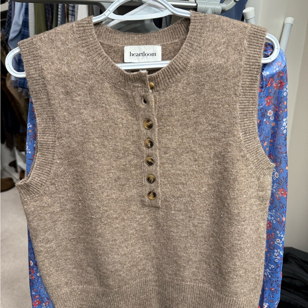 Heartloom Bianca Too Taupe Button-Front Knit Top - Picture 2 of 3